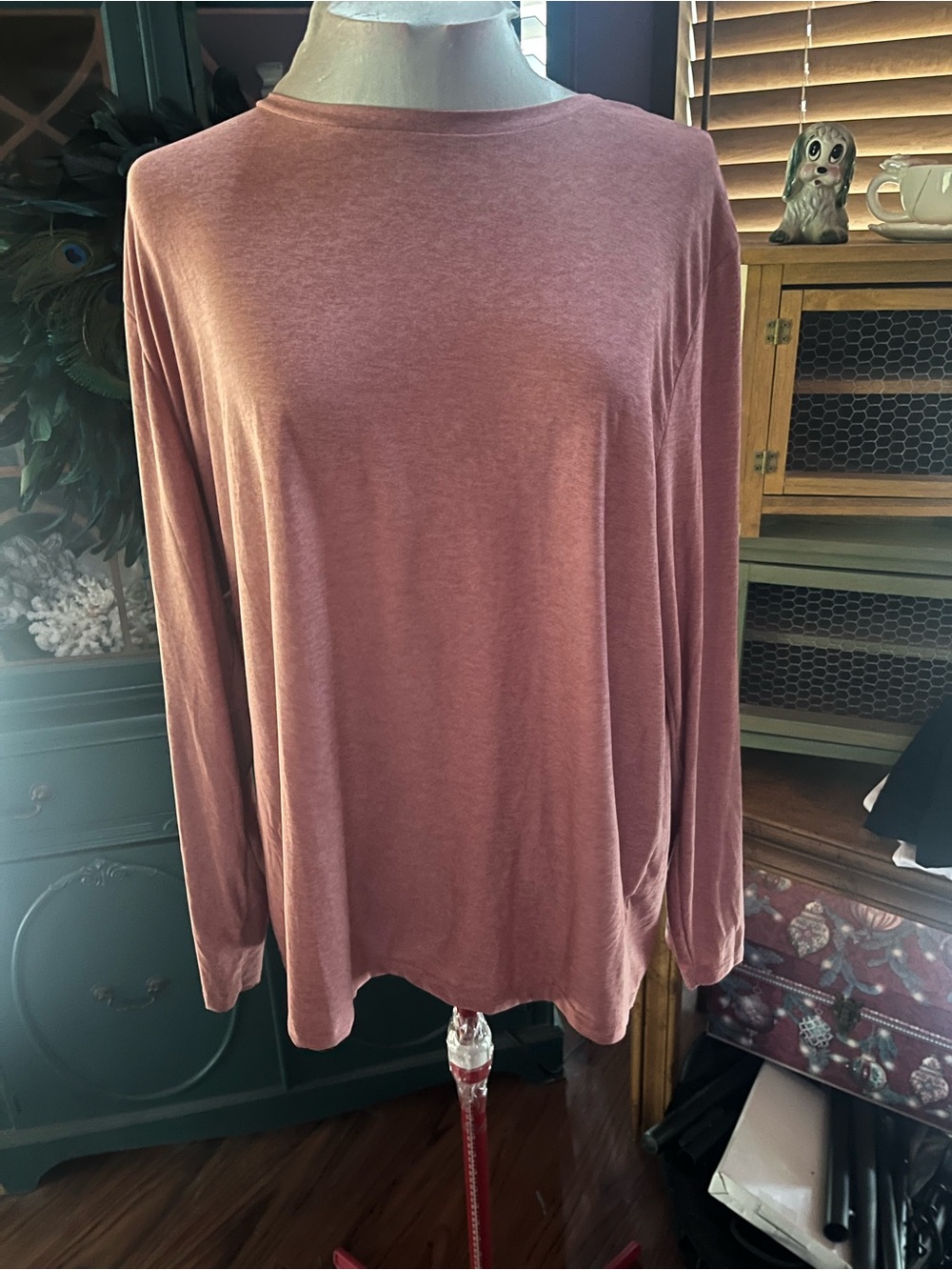 Beyond Yoga Womens 2X Long Sleeve Crewneck Top - Dusty Orange